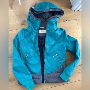 Turquoise and Gray Coat